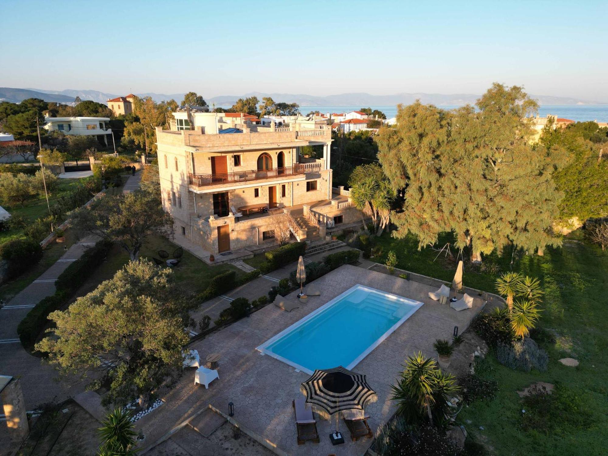 Seaside "Stone & Light Villa Ii" Close To Aegina City Khloi Exterior foto